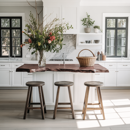 Farmhouse Live Edge Tabletop For Dining Room Decor