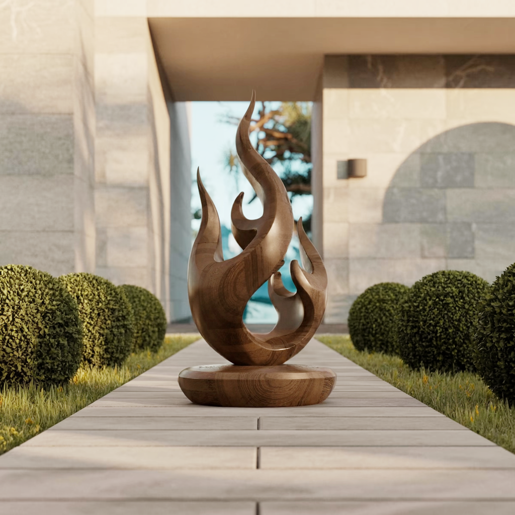 Rustic Abstract Wooden Decor For Entryway Table