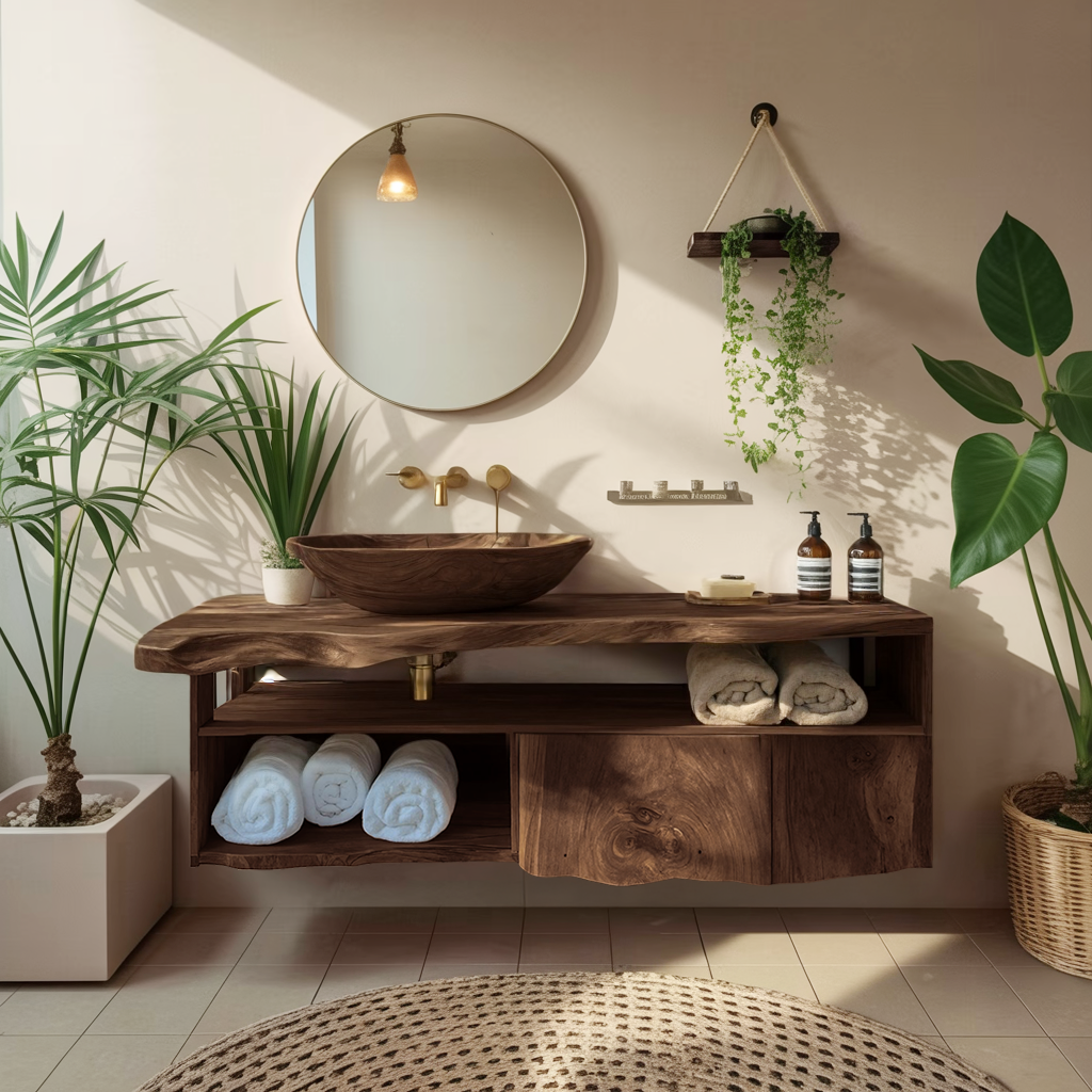 Mid Century Vanity Cabinet For Bathroom Furniture