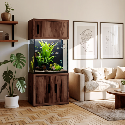 Rustic Aquarium Cabinet For Living Room Corner