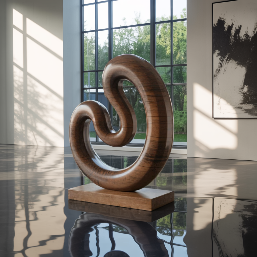 Farmhouse Large Twisted Spiral Floor Art For Contemporary Interiors