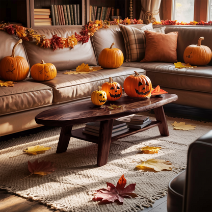 Farmhouse Live Edge Coffee Table Entryway Design Spooky Livingroom