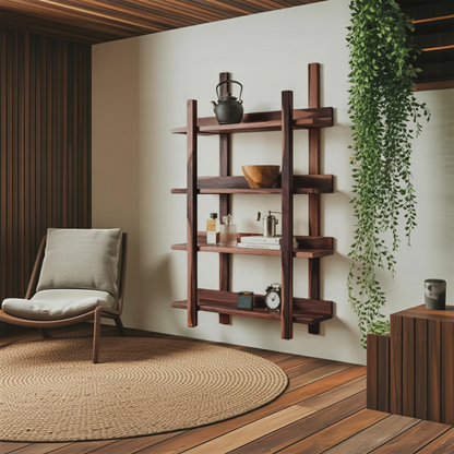 Modern Wall Mounted Shelf Minimalist Floating Book Rack For Bedroom And Living Room