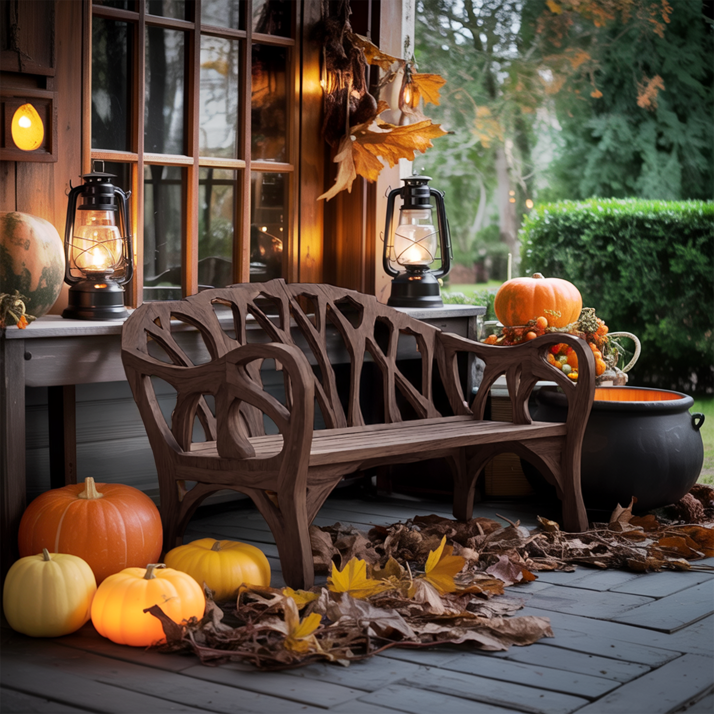 Handcrafted Halloween Patio Chair For Festive Outdoor Halloween Decor