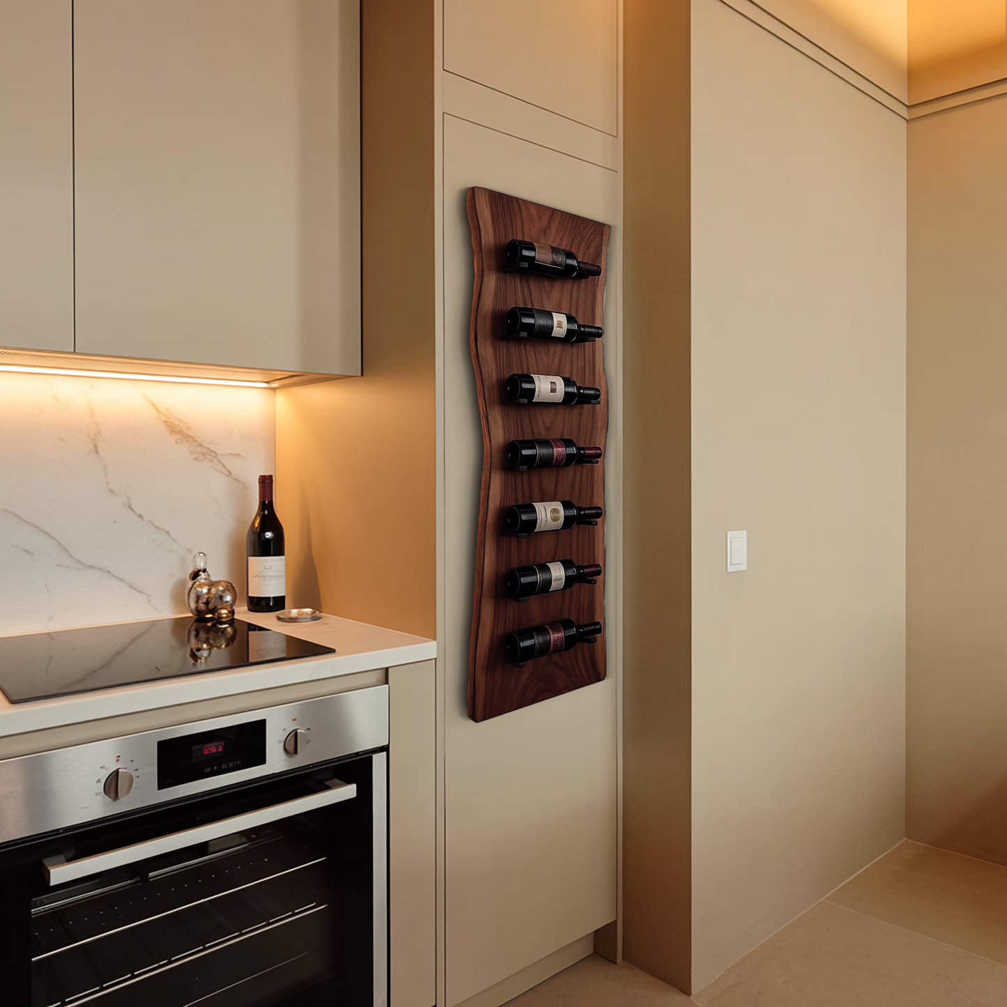 Contemporary Wall Mounted Wine Rack For Dining Room