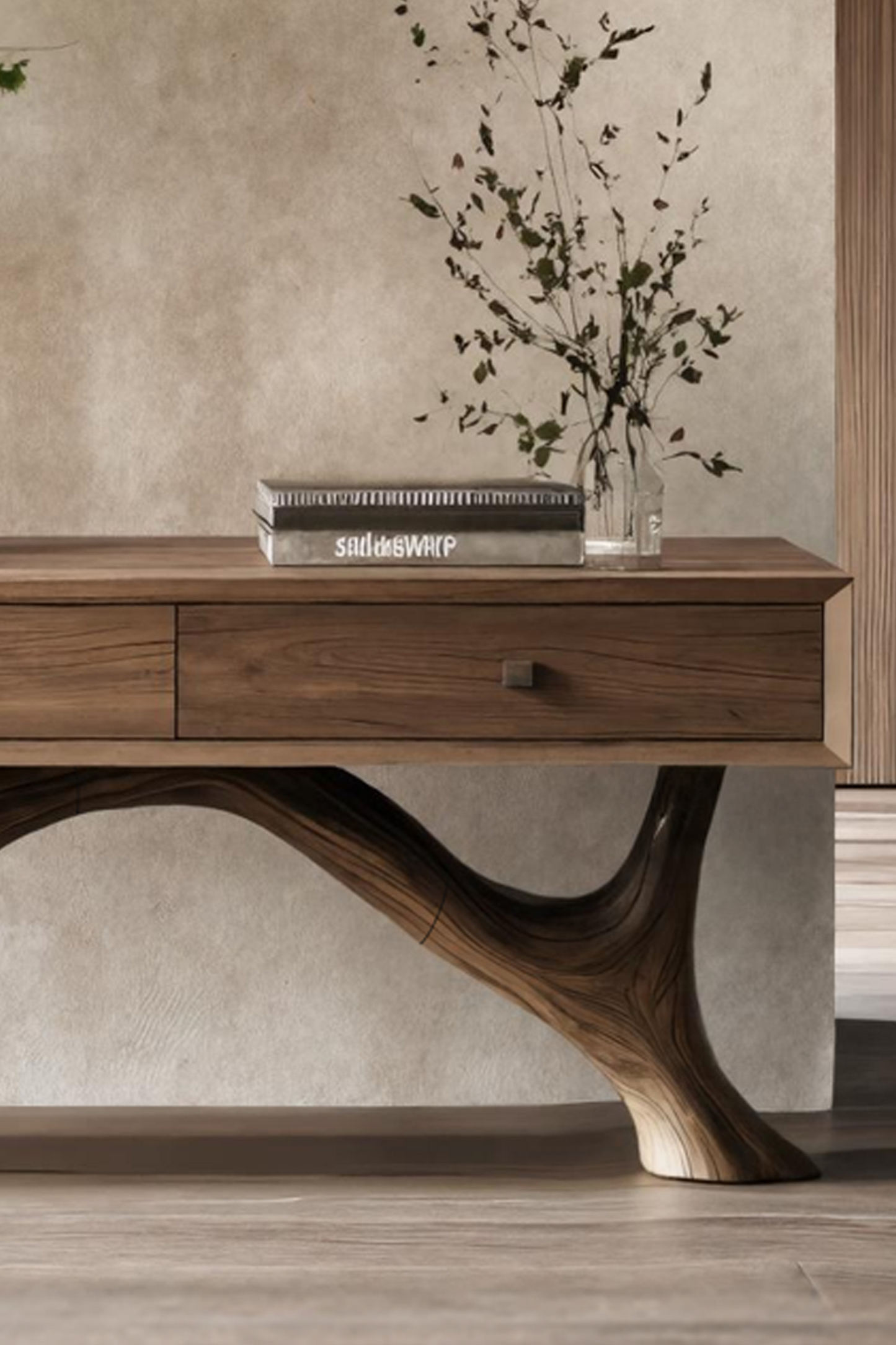 Handcrafted Live Edge Entryway Table For Entryway Rustic Style