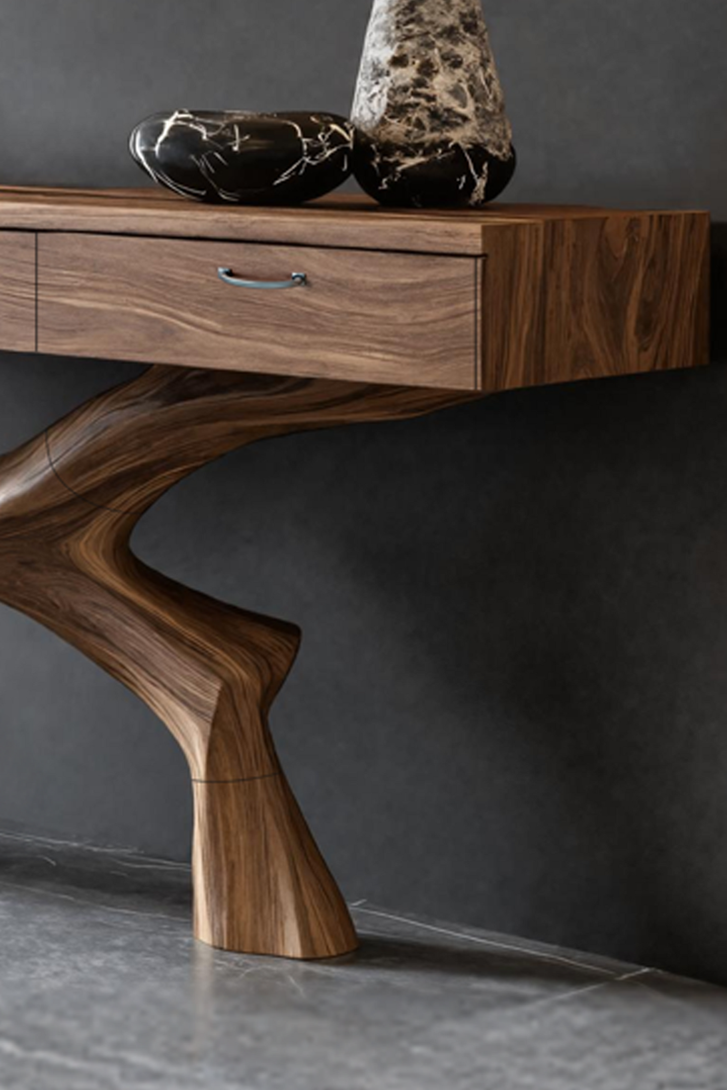 Mid Century Solid Wood Dressing Table For Modern Bedroom