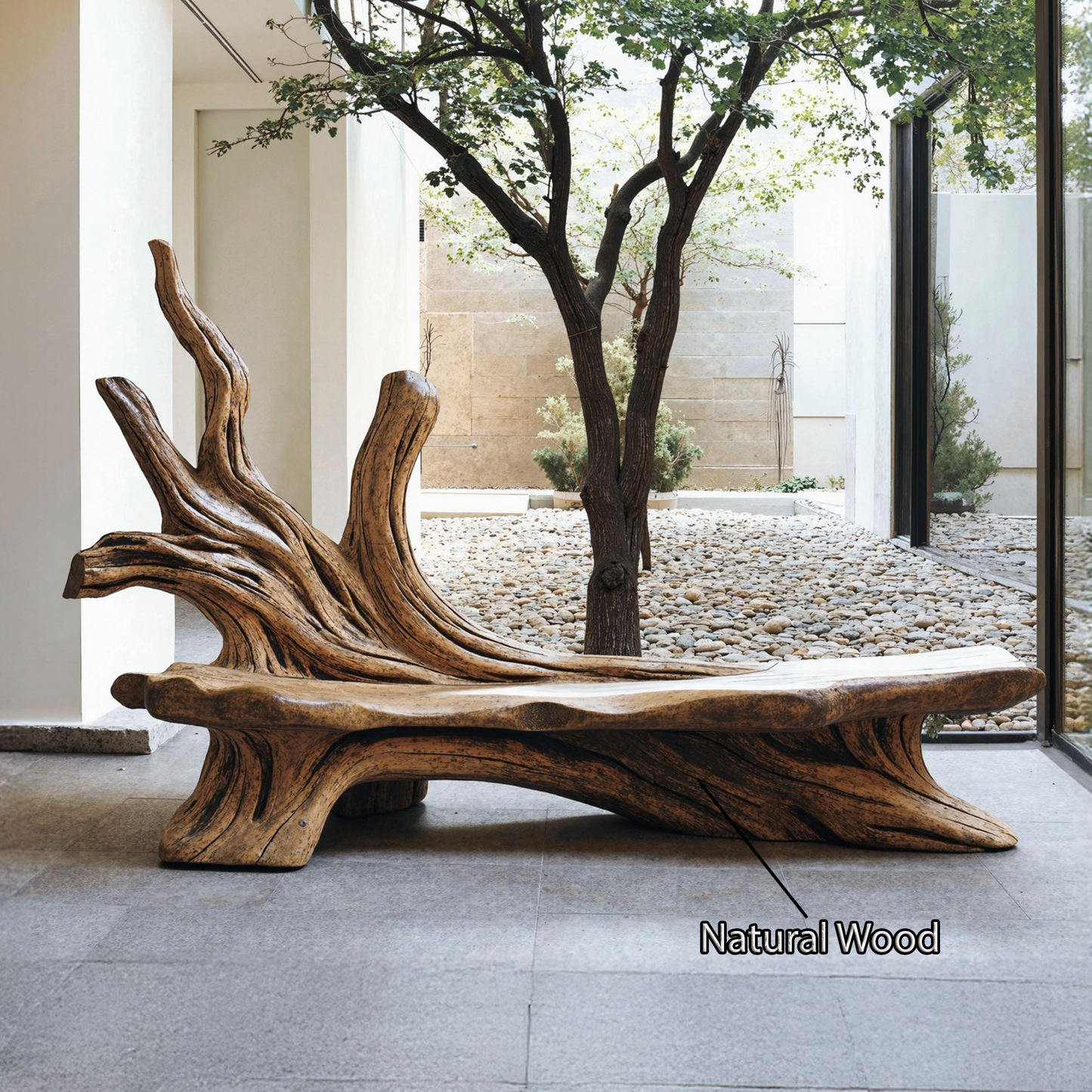 Farmhouse Branch Bench Outdoor Decor For Charming Backyards