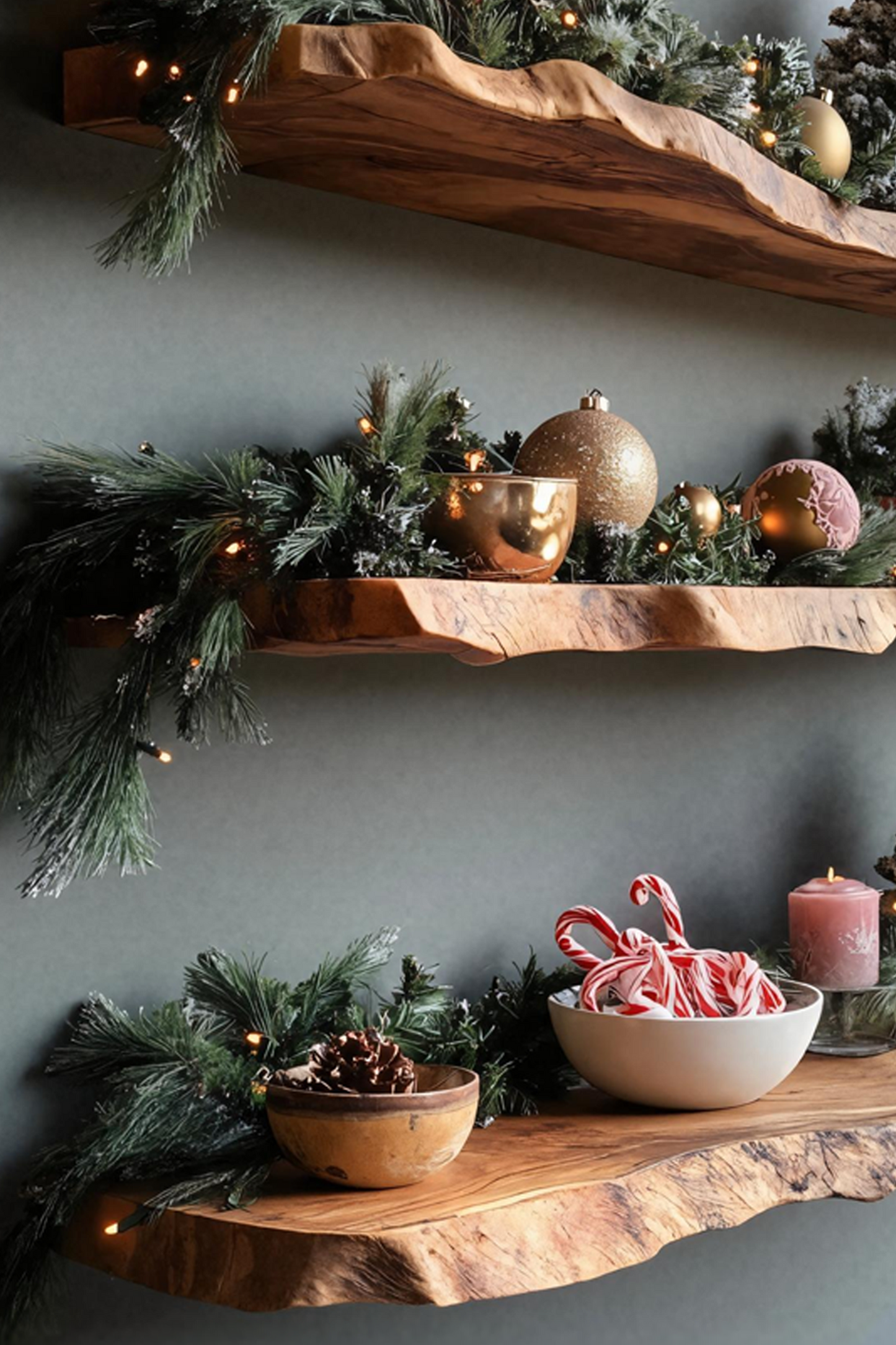 Mid Century Solid Wood Floating Shelf For Stylish Holiday Bedroom Decor