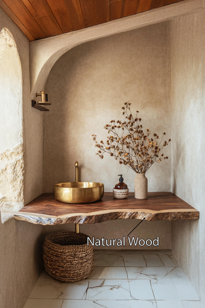 Mid Century Solid Wood Vanity For Furniture Decor