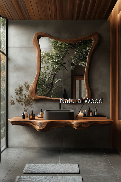 Mid Century Solid Wood Vanity For Sleek Bathroom