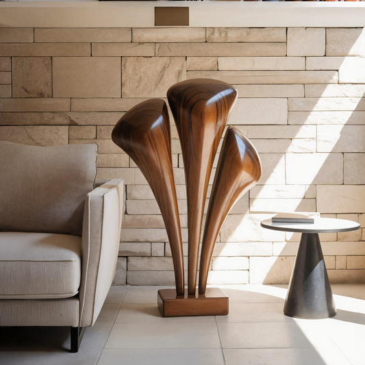 Handcrafted Large Wooden Sculpture For Garden Landscape