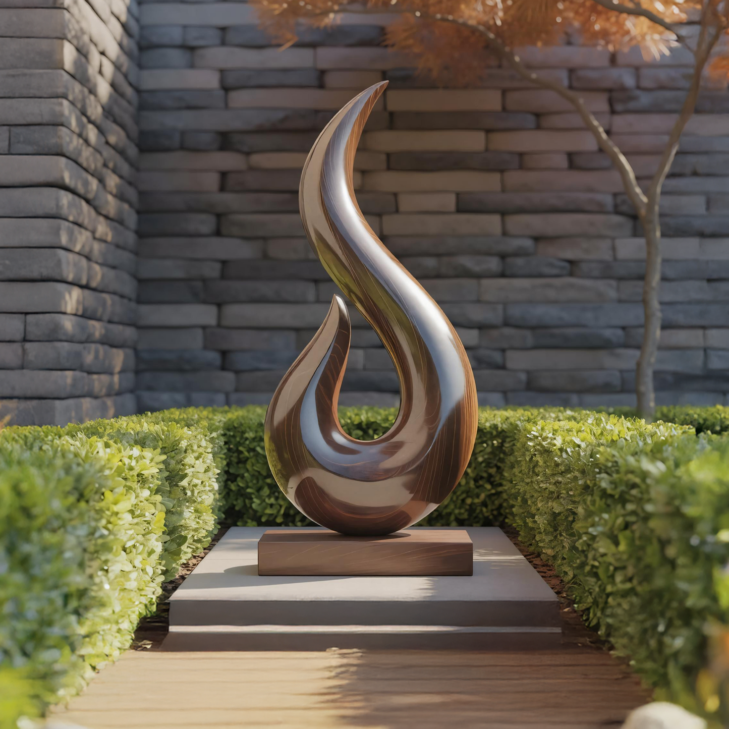 Handcrafted Abstract Sculpture For Outdoor Wall Design