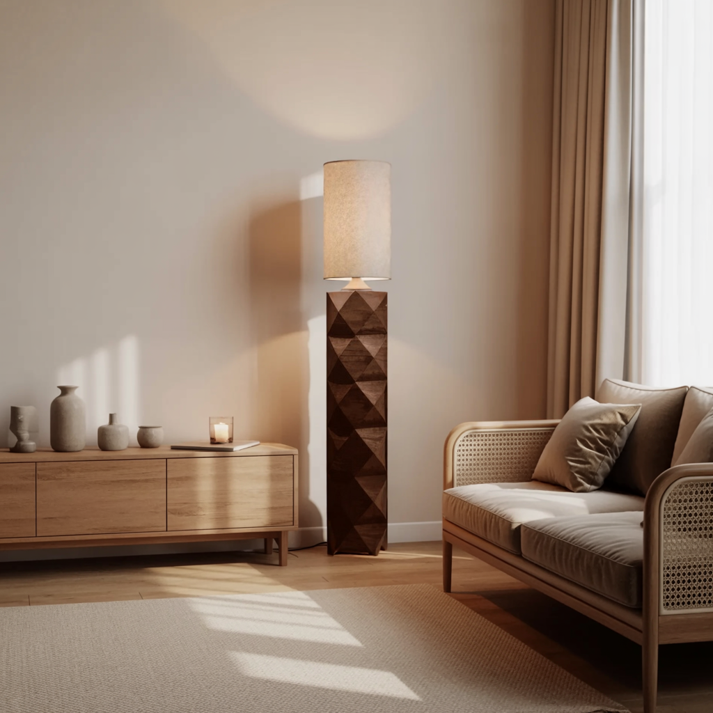 Contemporary Sculptural Lamp Pair For Bedroom And Office